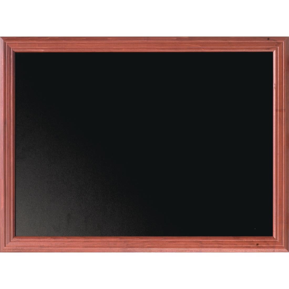 Ardoise universelle Securit finition cadre acajou 400 x 500mm - NISBETS