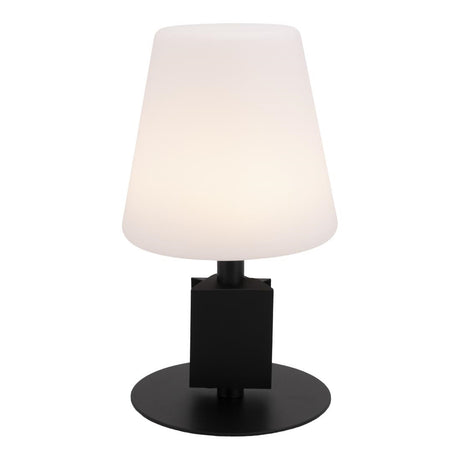 Lampe de table noire LED sans fil Securit Michelle avec 3 étiquettes ardoises amovibles