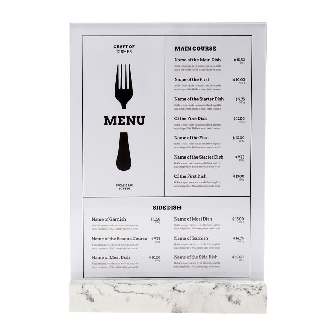 Présentoir de table Europel A4 polystone blanc