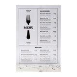 Présentoir de table Europel A4 polystone blanc