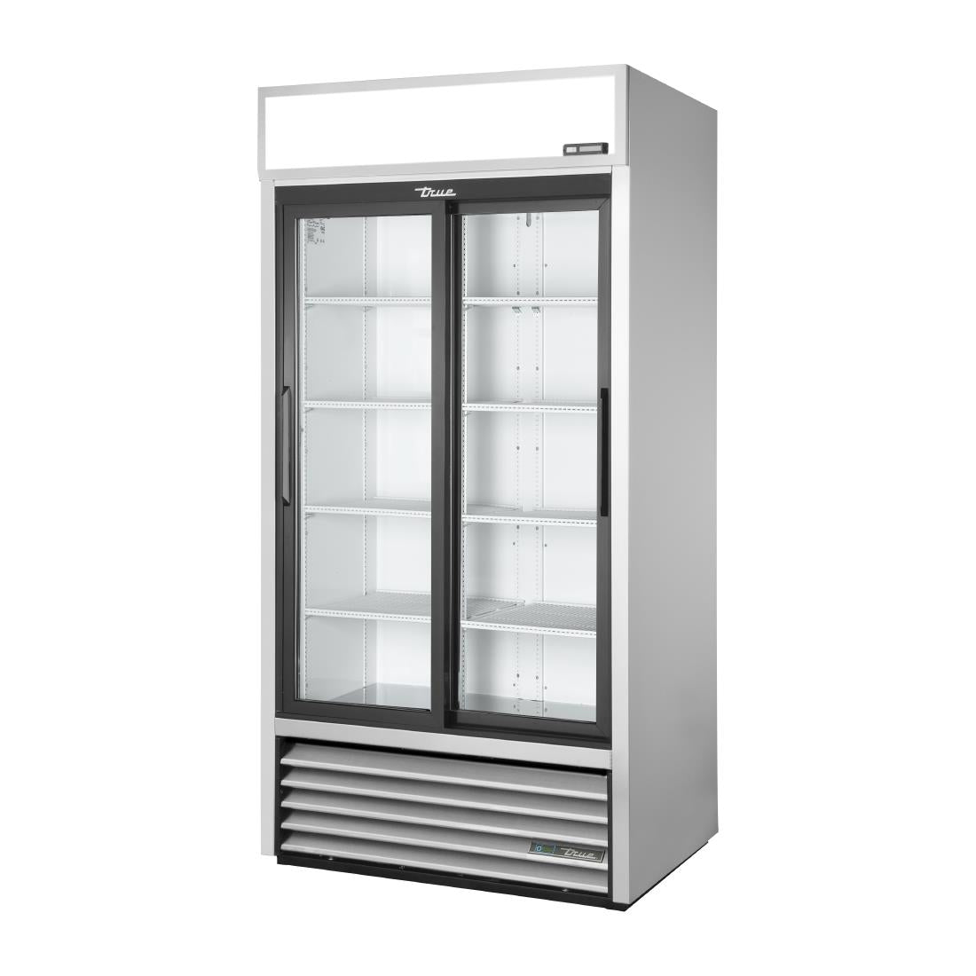 Vitrine positive libre service 2 portes coulissantes True GDM-33-HC-LD ALU