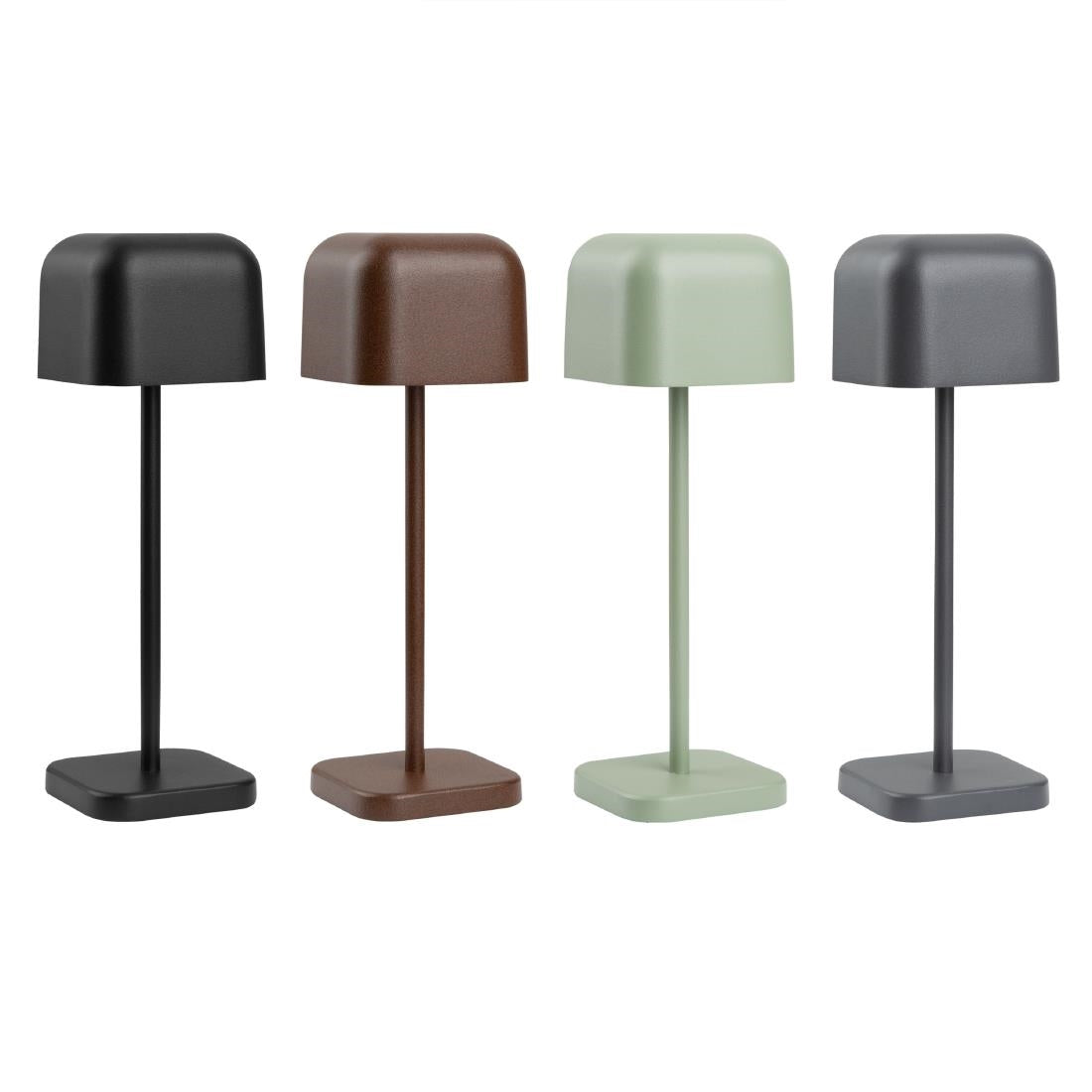 Lampe de table avec abat-jour carré Olympia Lucca verte 200mm