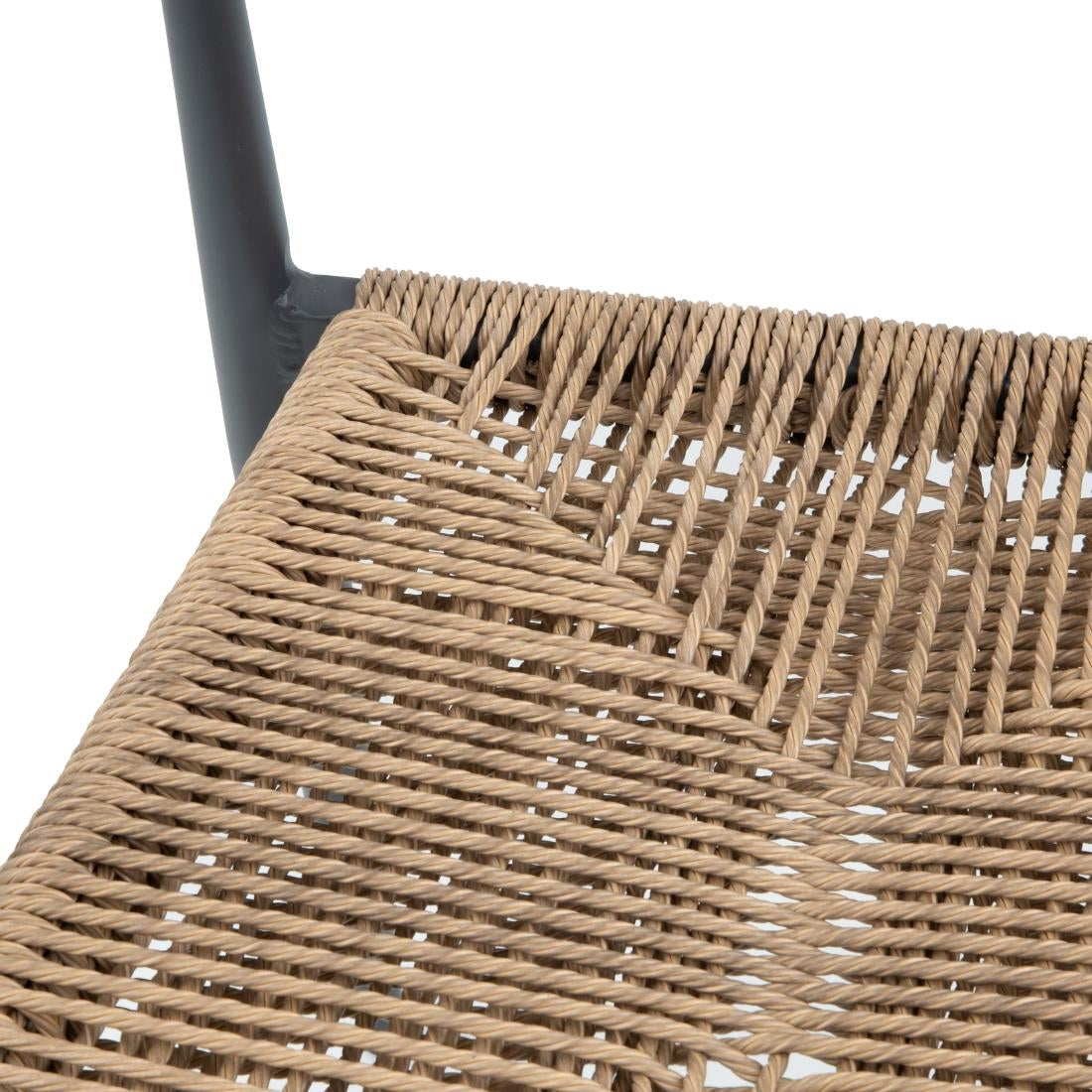 Tabourets de bar d'extérieur en rotin PE tressé Bolero Eden naturels (lot de 2)