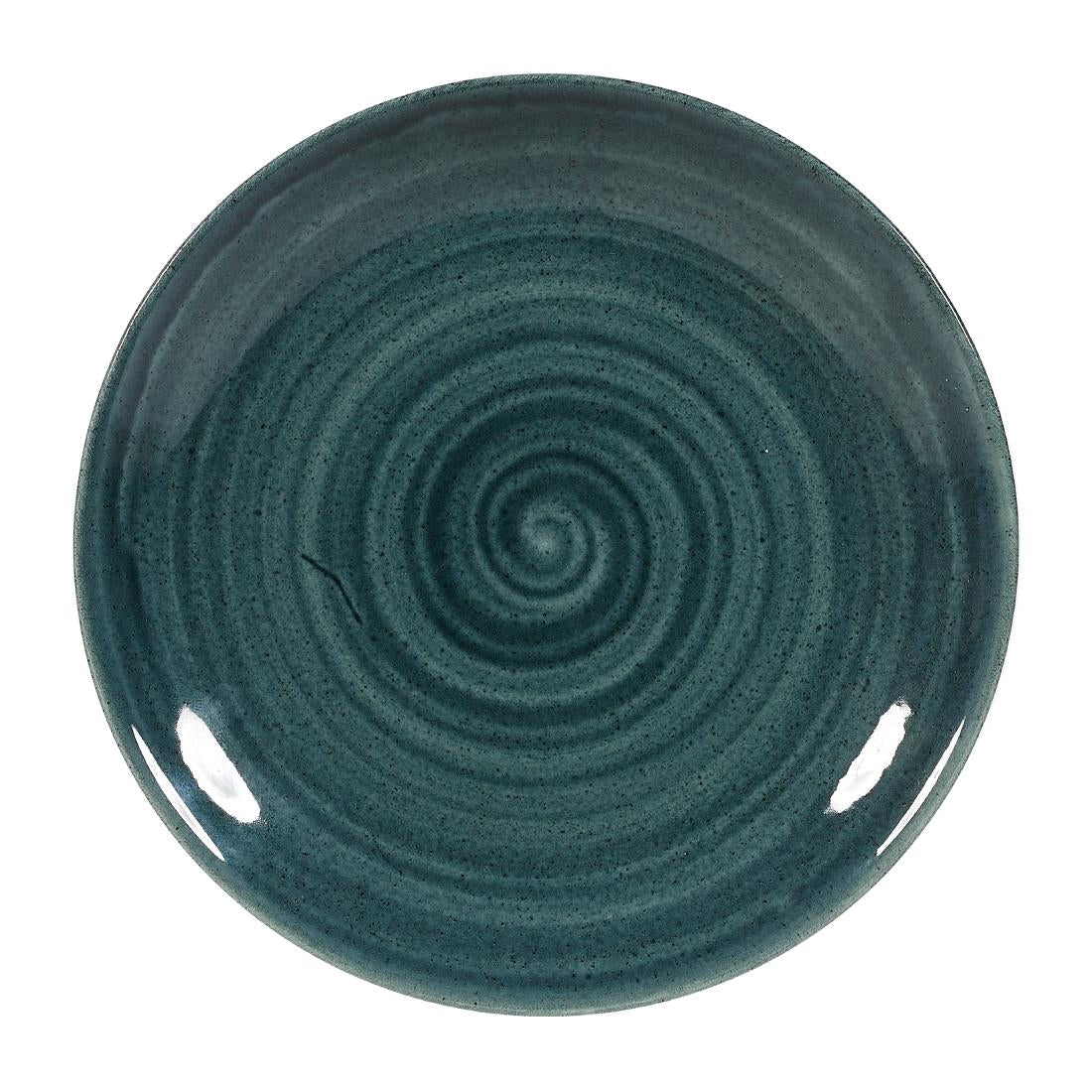 Assiettes rondes Churchill Stonecast Patina Rustic Teal 165mm (Lot de 12)