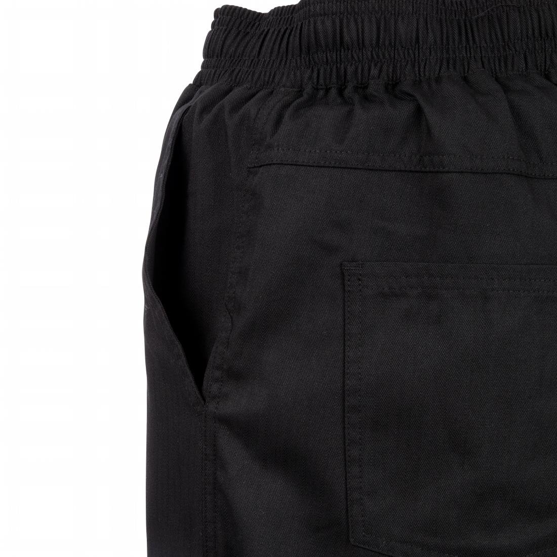 Pantalon de cuisinier ample unisexe Chef Works Better Built Baggy noir - NISBETS