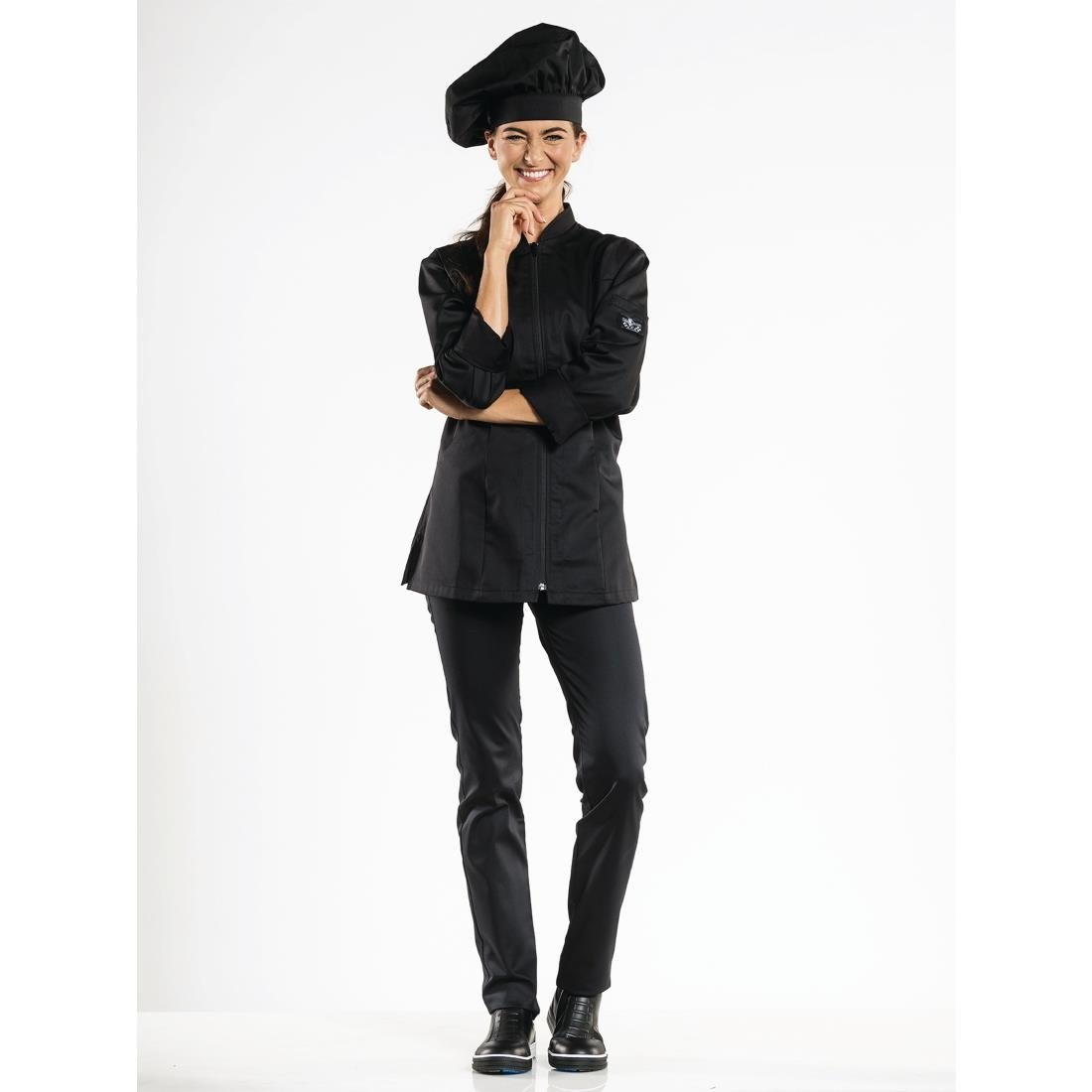 Veste de cuisine femme Chaud Devant Monza noire - Taille XL