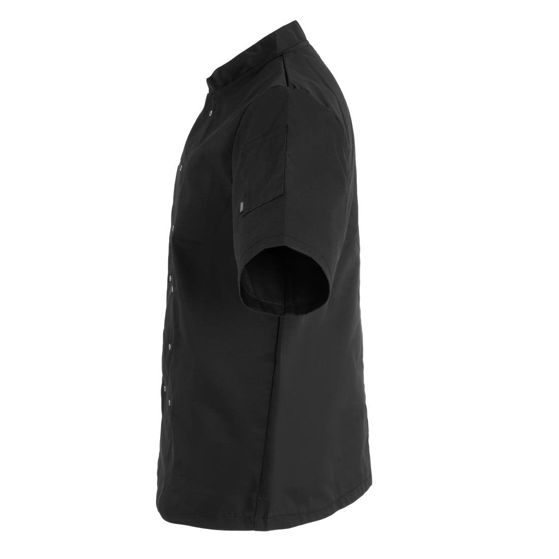 Veste de cuisine mixte Whites Vegas manches courtes noire - NISBETS