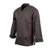 Veste de cuisine mixte légère à fermeture éclair Hartford Chef Works Urban gris graphite M - NISBETS
