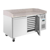 Comptoir à pizza 2 portes avec dessus en granit  Polar Série U 428L