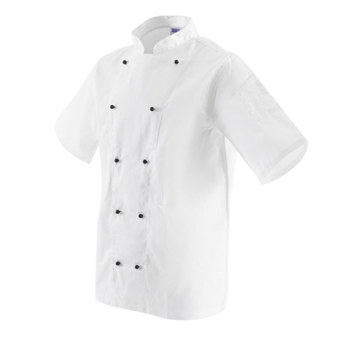 Veste de cuisine mixte Whites Chicago manches courtes blanche - NISBETS