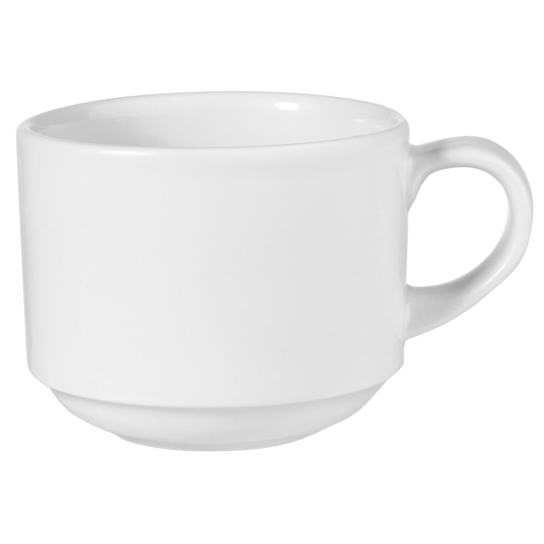 Tasses empilables Churchill White 227ml (Lot de 12)