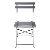Ensemble table et 2 chaises pliantes d'extérieur en acier noir Bolero