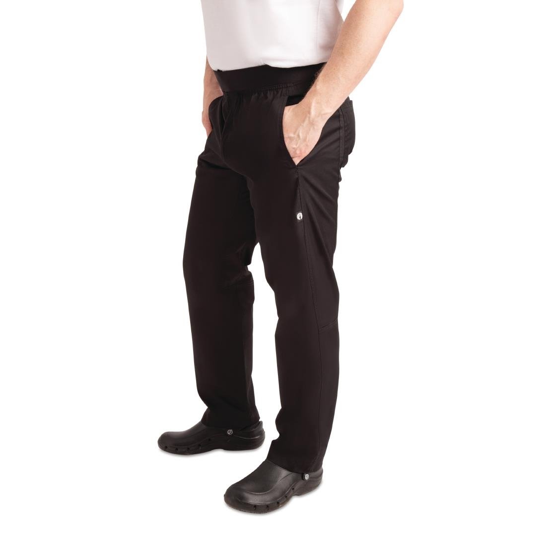 Pantalon slim léger homme Chef Works noir - NISBETS