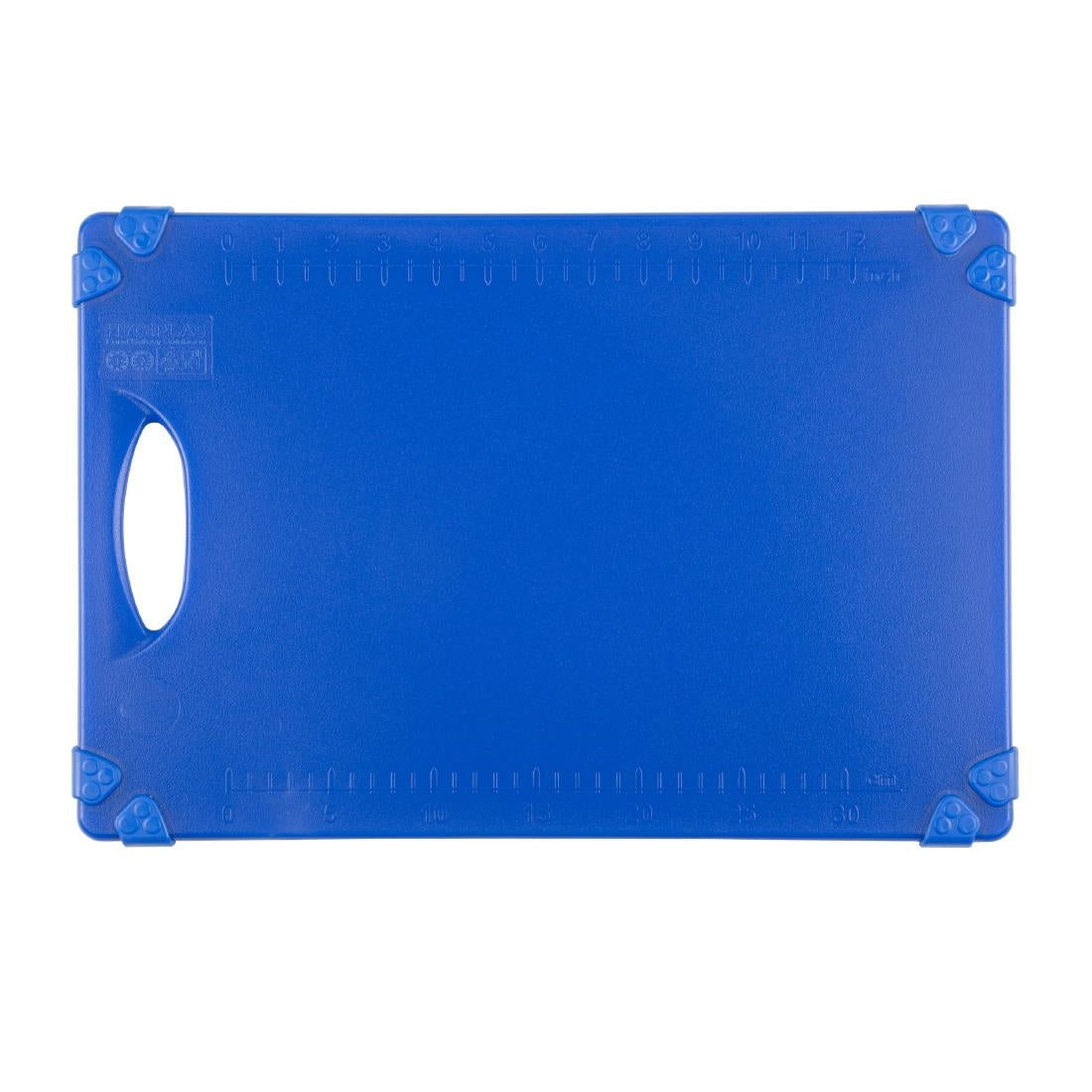 Planche à découper antidérapante professionnelle Hygiplas bleue 458x306mm