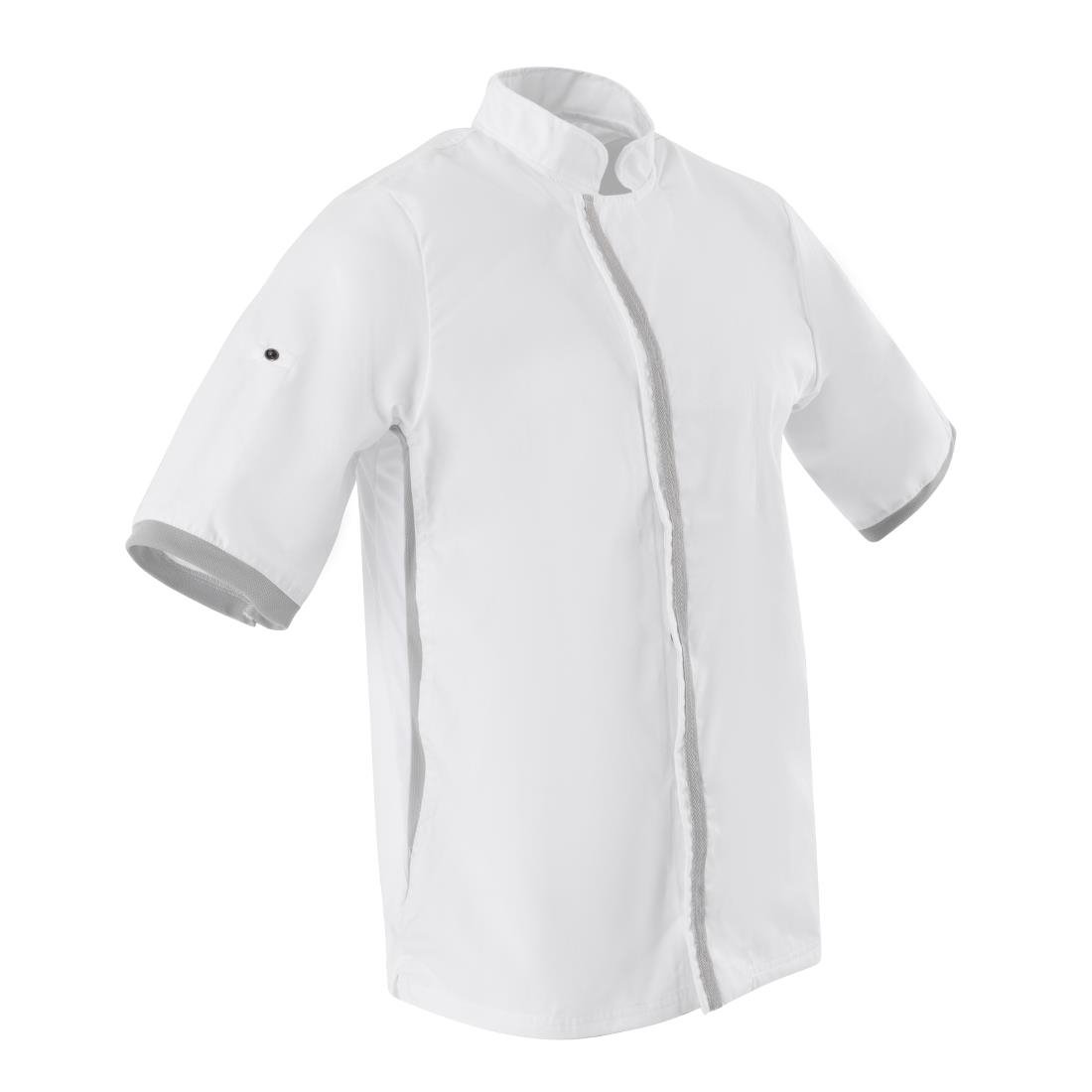 Veste de cuisine blanche à manches courtes Southside - NISBETS