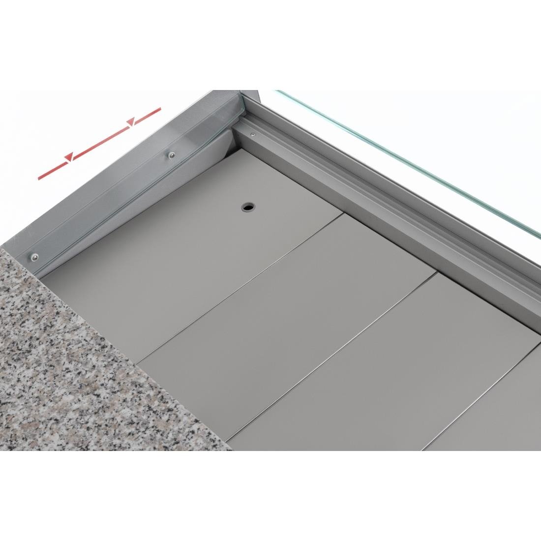 Comptoir de service réfrigéré noir Zoin Tibet - Taille 100 mm