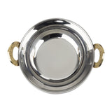 Plat Kadai en cuivre avec poignées en inox revêtement laiton Olympia 660ml