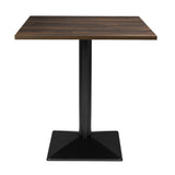 Table carrée Bolero Complete effet bois foncé 700mm