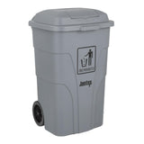 Poubelle à roulettes  avec pédale Jantex 120L grise