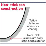Sauteuse antiadhésive en aluminium Vogue Teflon Platinum Plus 240mm