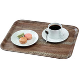 Plateau stratifié surface grainée Madeira Cambro chêne foncé 46 cm - NISBETS
