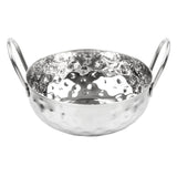 Plat Kadai martelé en inox double poignée Olympia Table Presentation 150 mm