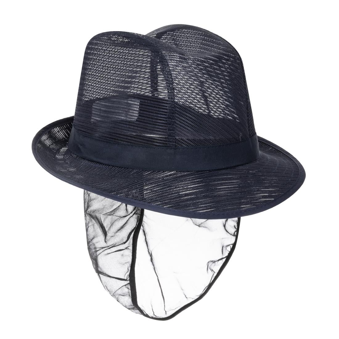 Chapeau Trilby bleu marine avec résille - NISBETS
