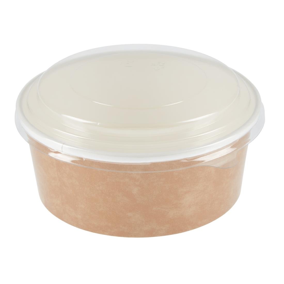 Pots alimentaires kraft recyclables avec couvercles Colpac 700ml (lot de 150) - NISBETS