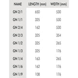 Bac GN 1/9 en acier inoxydable Matfer Bourgeat 65 mm - NISBETS