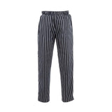 Pantalon de cuisine mixte Baggy Chef Works rayé noir et blanc - NISBETS