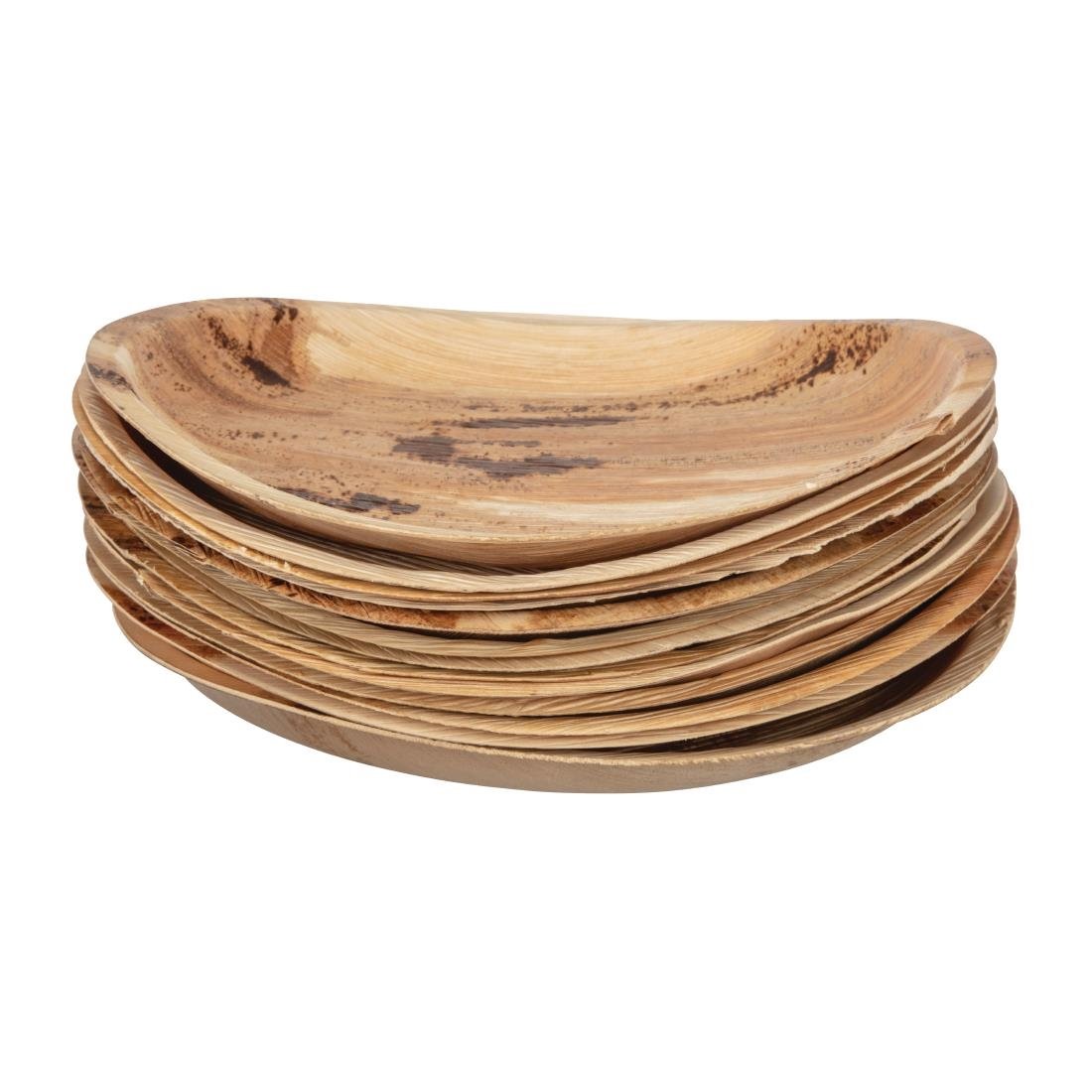 Assiettes creuses rondes en feuilles de palmier Fiesta Compostable 250mm (lot de 100)