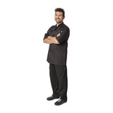 Veste de cuisine mixte Cool Vent Chef Works Montreal noire - NISBETS