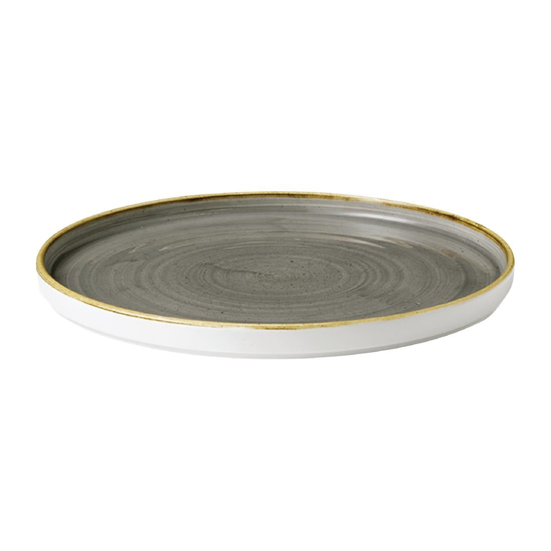 Assiettes avec rebord Churchill Stonecast Peppercorn Grey 210mm (Lot de 6)