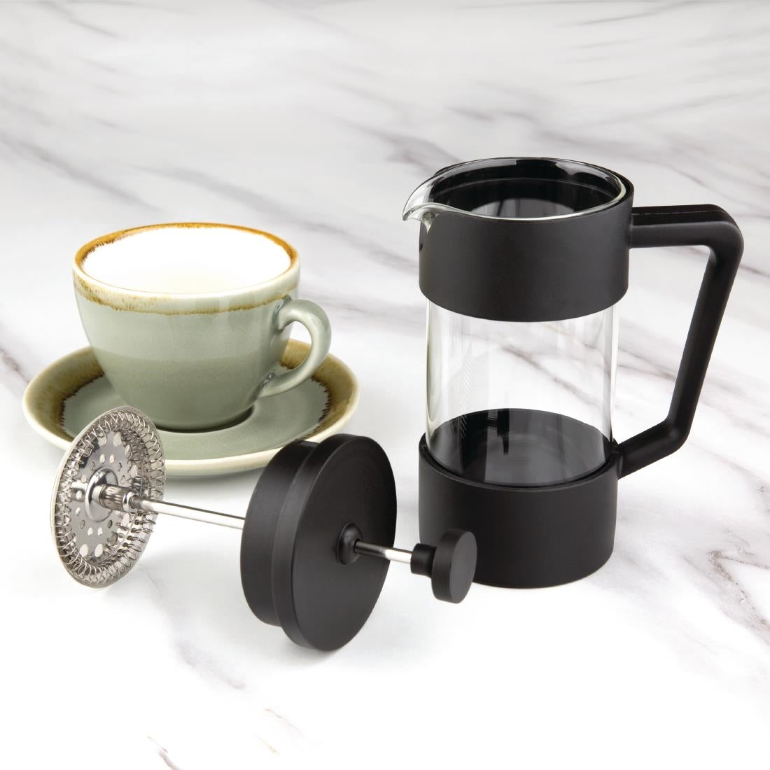 Cafetière à piston noire Olympia 3 tasses - NISBETS