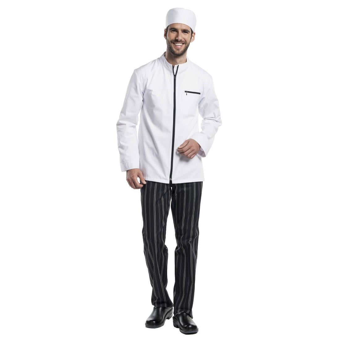 Veste de cuisine mixte Chaud Devant Modena blanche L - NISBETS