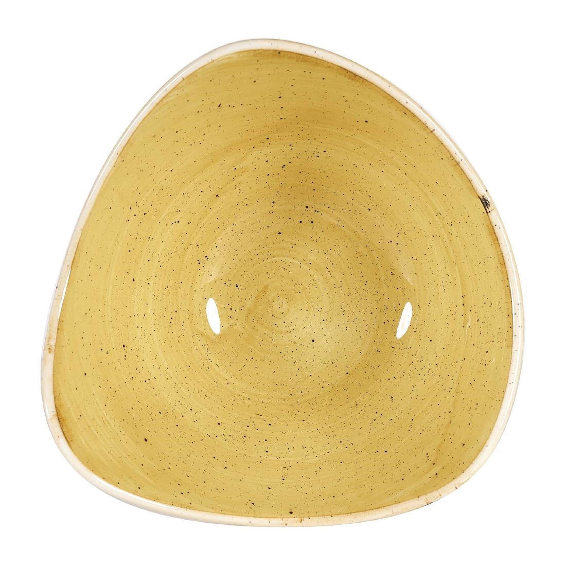 Bols triangulaires Churchill Stonecast Mustard Seed Yellow 153mm (Lot de 12)