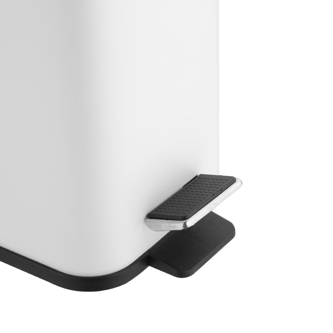 Poubelle de salle de bain slim Jantex blanche 5L