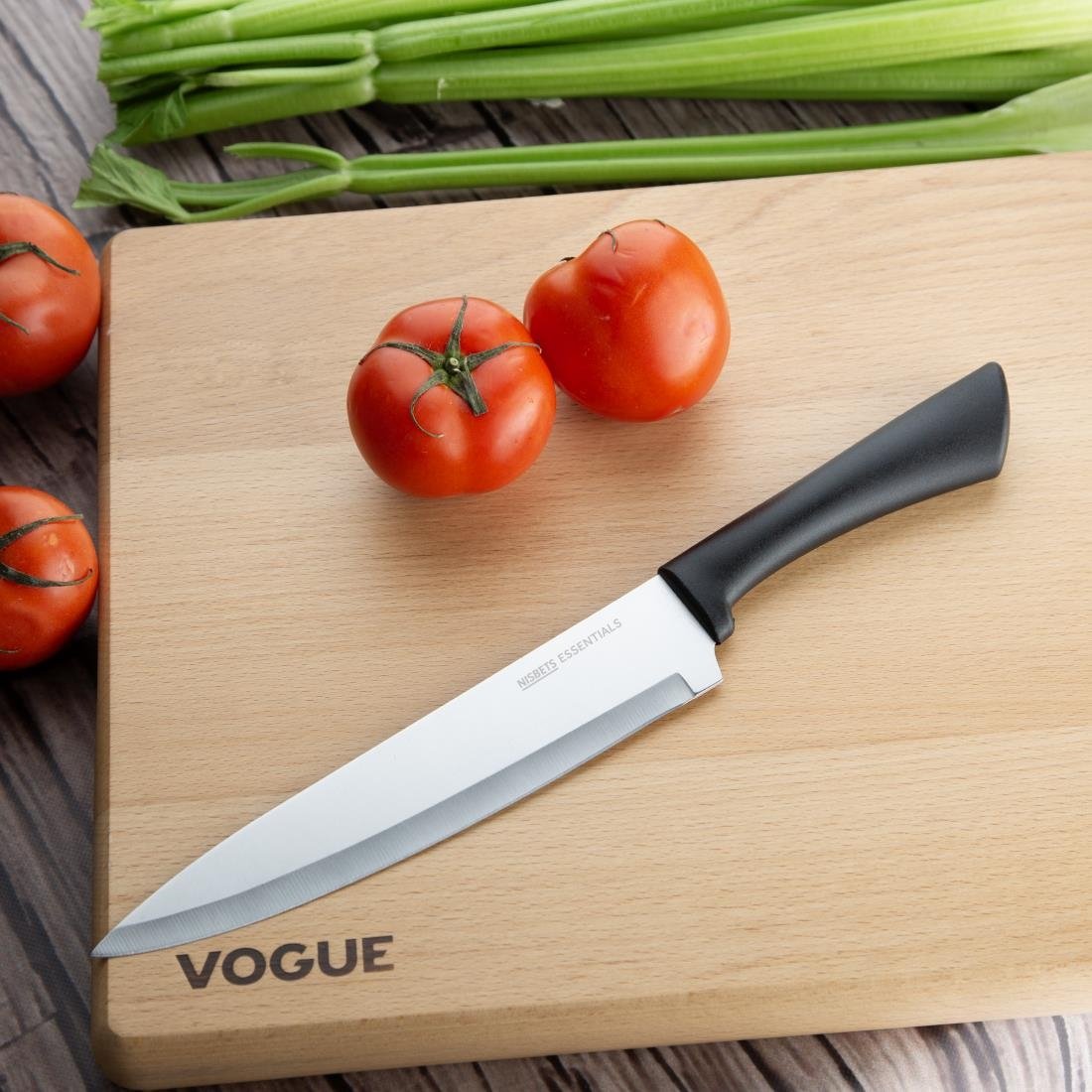 Couteau de cuisine Nisbets Essentials noir 20 cm - NISBETS