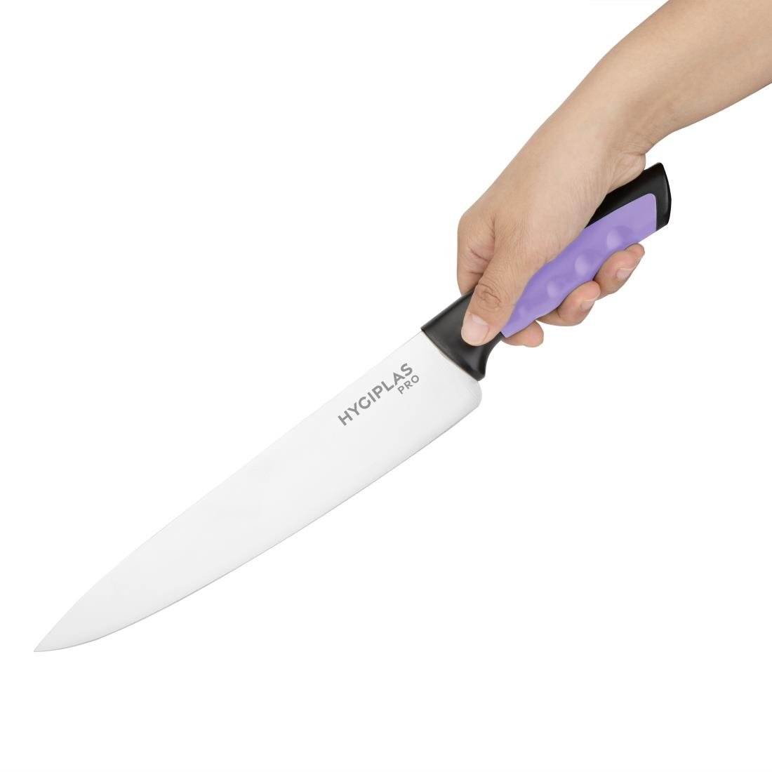 Couteau de cuisine Hygiplas Pro violet 25cm - NISBETS