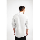Veste de cuisine mixte légère à fermeture éclair Hartford Chef Works Urban blanche - NISBETS