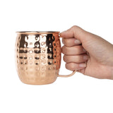 Mugs en acier inoxydable martelé Olympia Barware 440ml cuivre