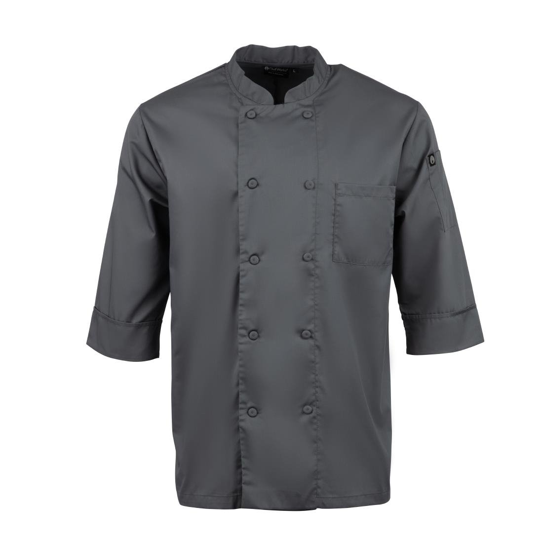 Veste de cuisine mixte Chef Works grise S - NISBETS