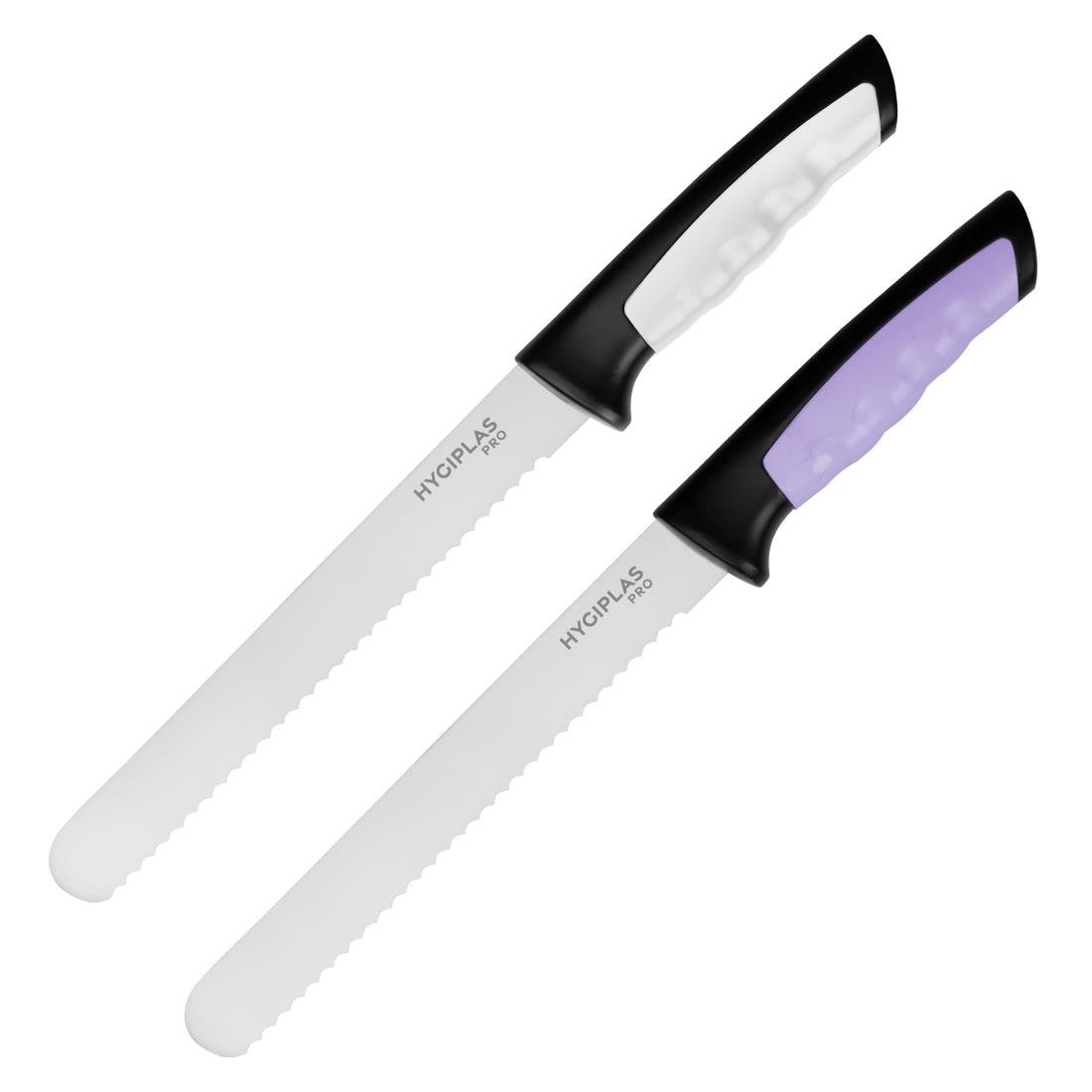 Couteau à pain Hygiplas Pro blanc 20cm - NISBETS