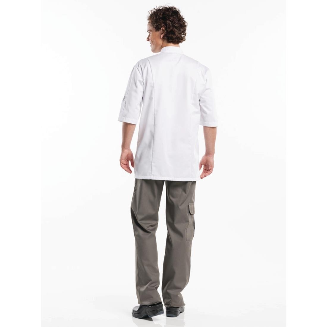 Veste de cuisine manches courtes Chaud Devant Bacio blanche - NISBETS