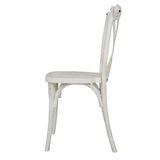 Chaises en résine à dossier croisé Bolero Manhattan blanches (lot de 4)
