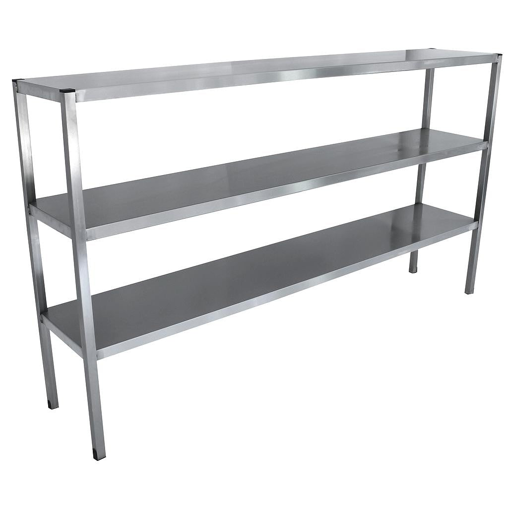 Etagère du chef à poser en inox - 3 niveaux - Profondeur 400 mm - Longueur 1400 mm - ECP14403