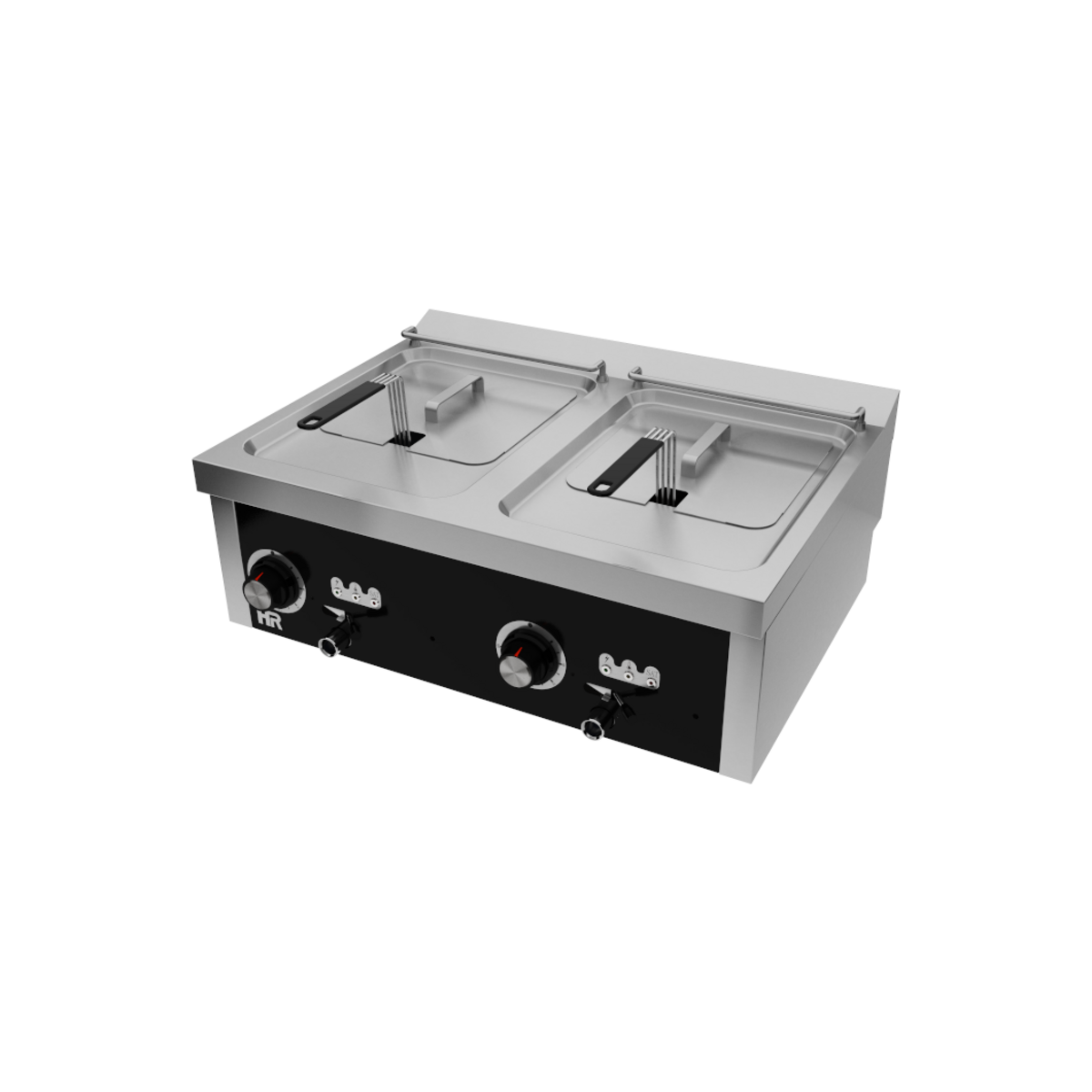 Friteuse  10l+10l triphasée série 600 á poser  - FD10L10L8T600S - CODIGEL