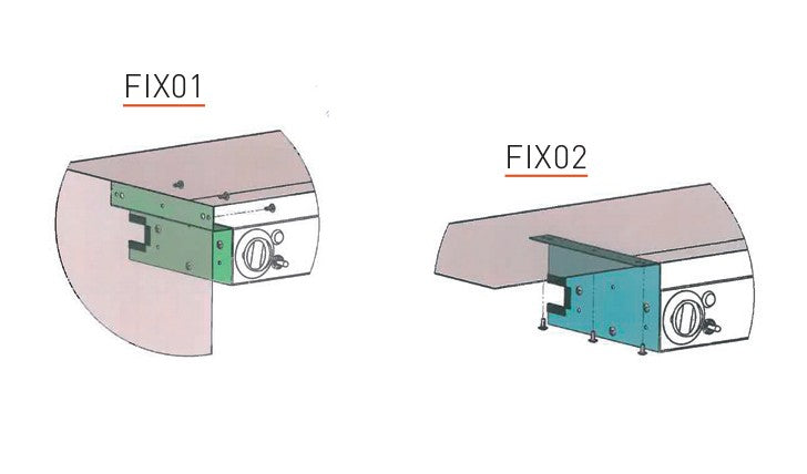 Fixation horizontale pour rampes chauffantes - FIX02