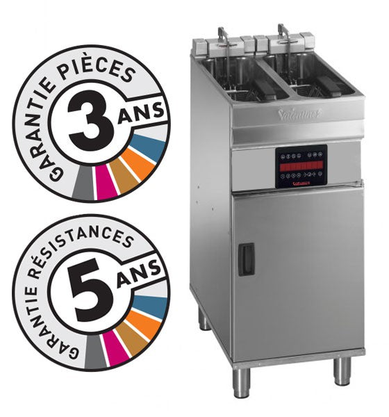 Friteuse électrique sur coffre - 2x 7-8 litres - Valentine - EVOC2200