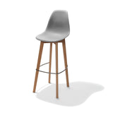 Keeve - Tabouret de bar avec piètement empilable - Assise en plastique - VEBA - 1 pcs
